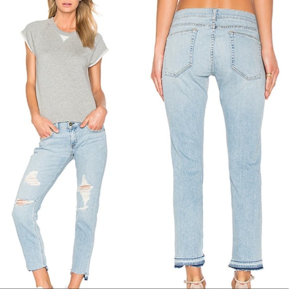 Rag & Bone Dre Capri Marina Step Hem Destroyed Crop 28